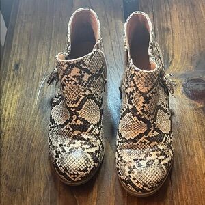 Snakeskin Ankle Boots